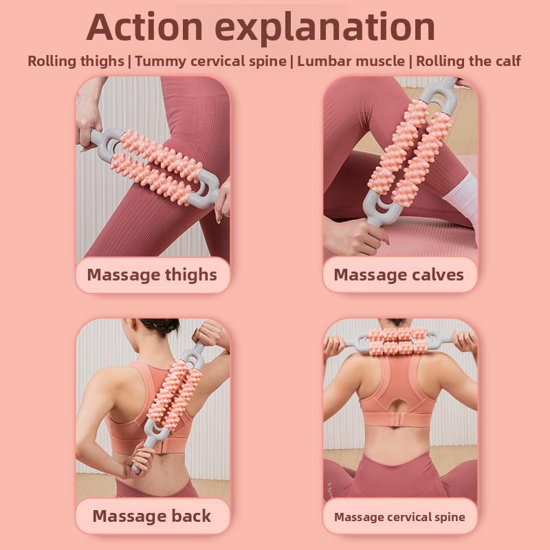 Yoga Massager Wolfsbane Roller Gym Double Roller Leg Relaxation Calf Muscle Relaxation Fitness Equipment