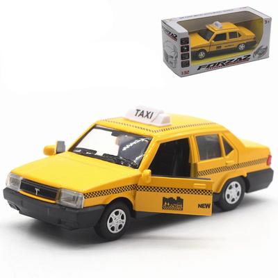 Hračka do auta s taxíkem v měřítku 1/32, žlutá kabina New York City Taxi kabina Hračka odlévaná model autíčka s funkcí stahování pro batolata