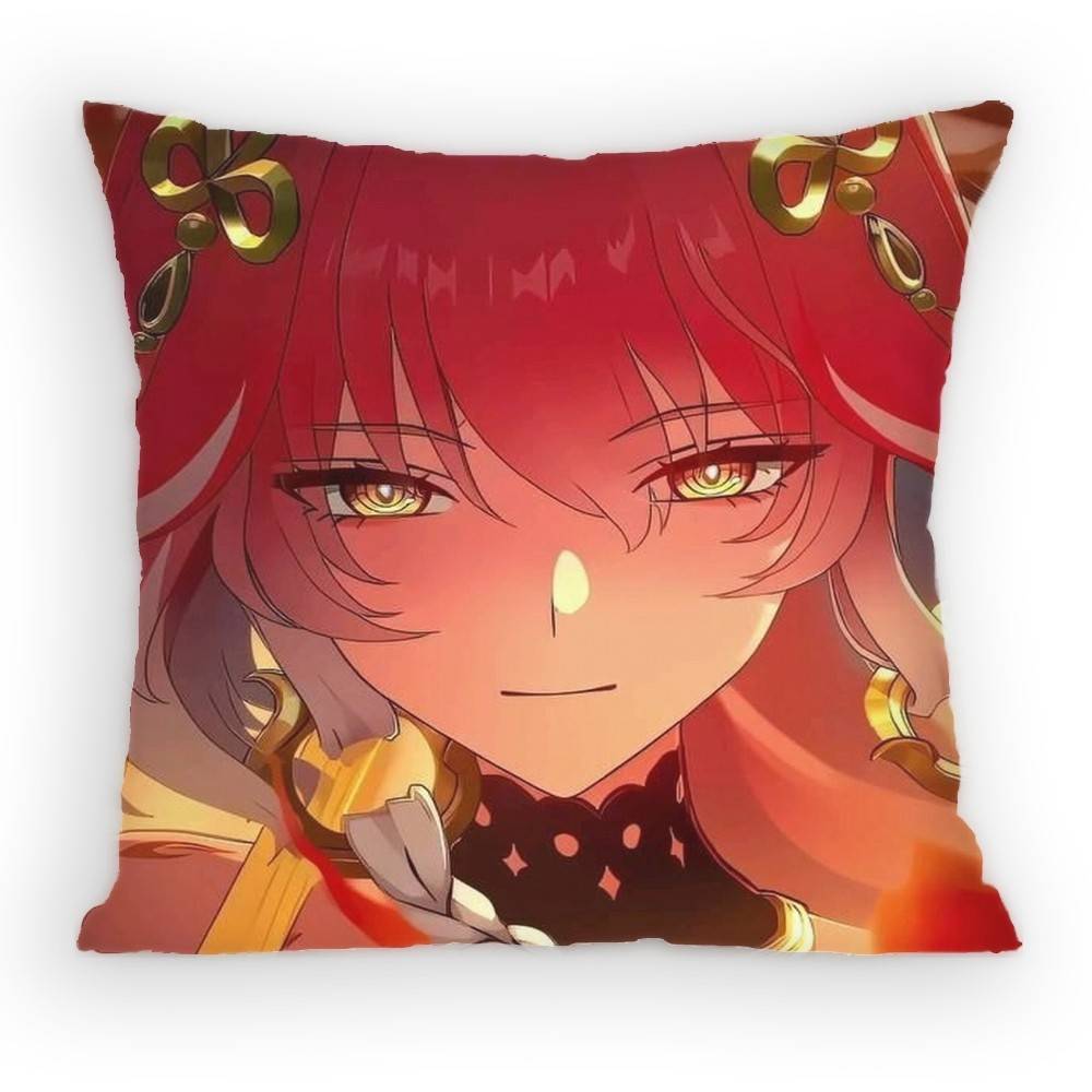 

Open world Game Wuthering Waves Changli Pillow Case Antidustmite Pillowcase Invisible zipper silky Sofa cushion for bedroom 30x30 cm