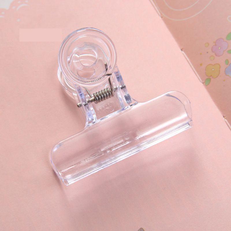 Multifunktionale transparente Büroklammer mit langem Schwanz, ideal zum effizienten Binden und Sortieren von Akten