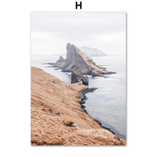 Modern Nordic Canvas Painting Landscape Posters On The Wall Moutain Cloud Paintings for Interior Home Room Decor No Frame
