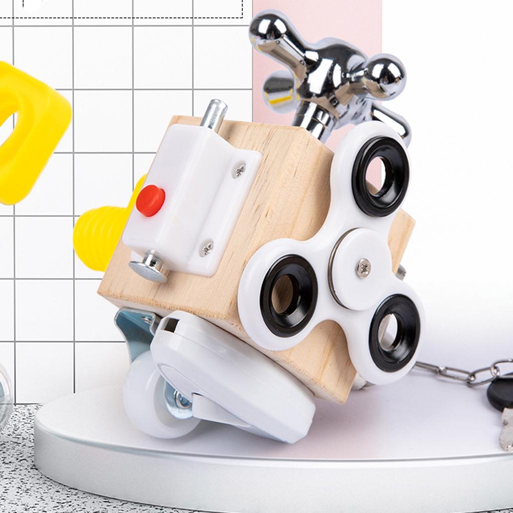 Busy Block Toy For Children, Educational Interactive  Wooden Toy