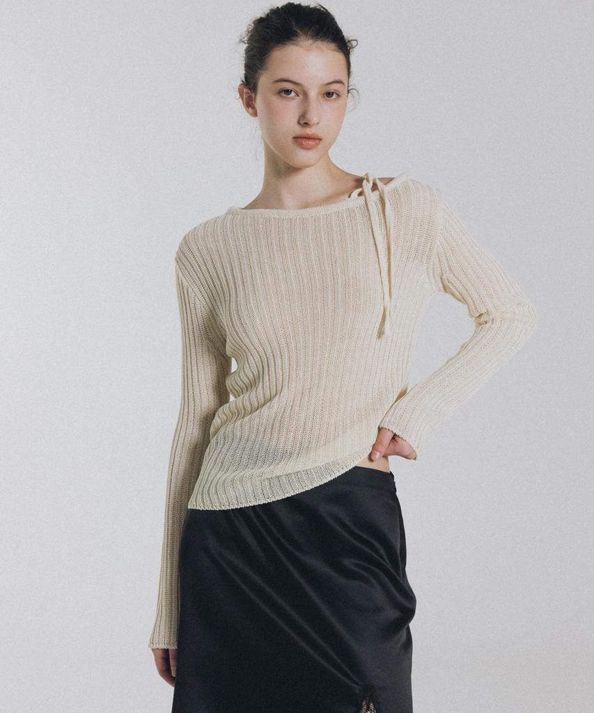Annie'S Clue One Shoulder Long Sleeve (Ecru)