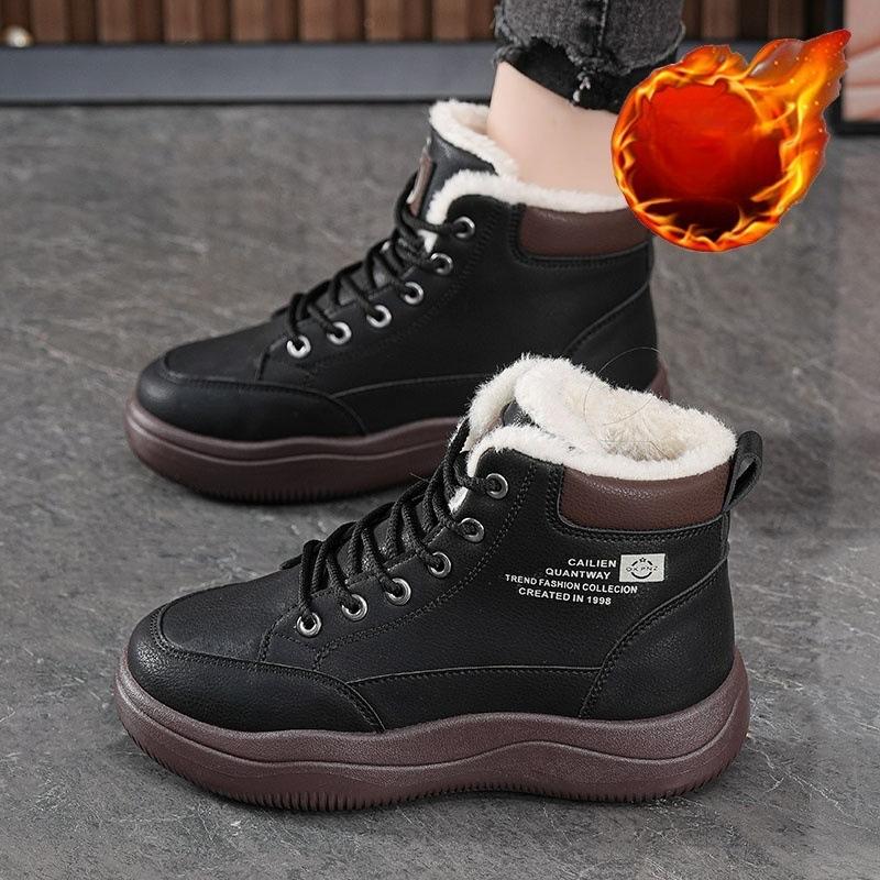New Style Women's Shoes - Fleece-lined High-top Shoes - Versatile Women's Sporty Cotton Shoes - Snow Boots