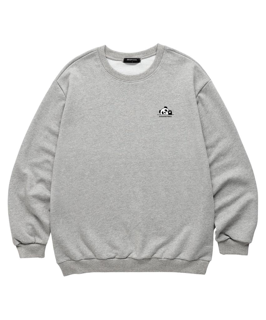 VANNWORKS Panda Sweatshirt (Vndts302) Melange Gray (Type A)