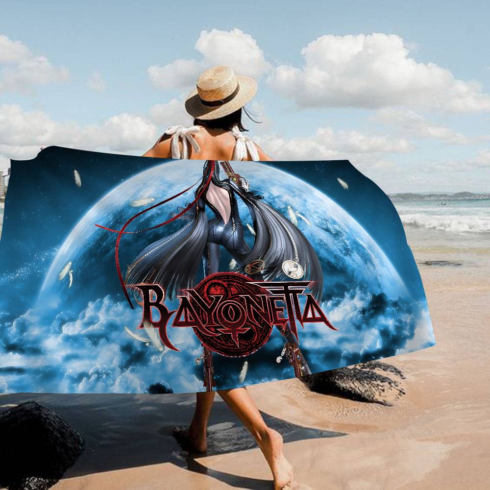 Game Bayonetta Microfiber Beach Towel Absorbent Quick Dry Soft Yoga Swimming Resort Mountain Climbing Towel