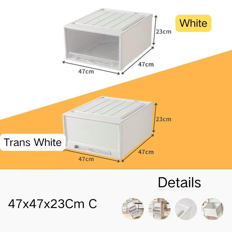 Household Closet Cabinet Storage Box Quilt Storage Box Organizing Box Drawer Storage Box Plastic Transparent Storage Box
