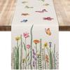 Printed Table Runner Living Room Table Holiday New Year Decoration Centerpiece Long Tablecloth