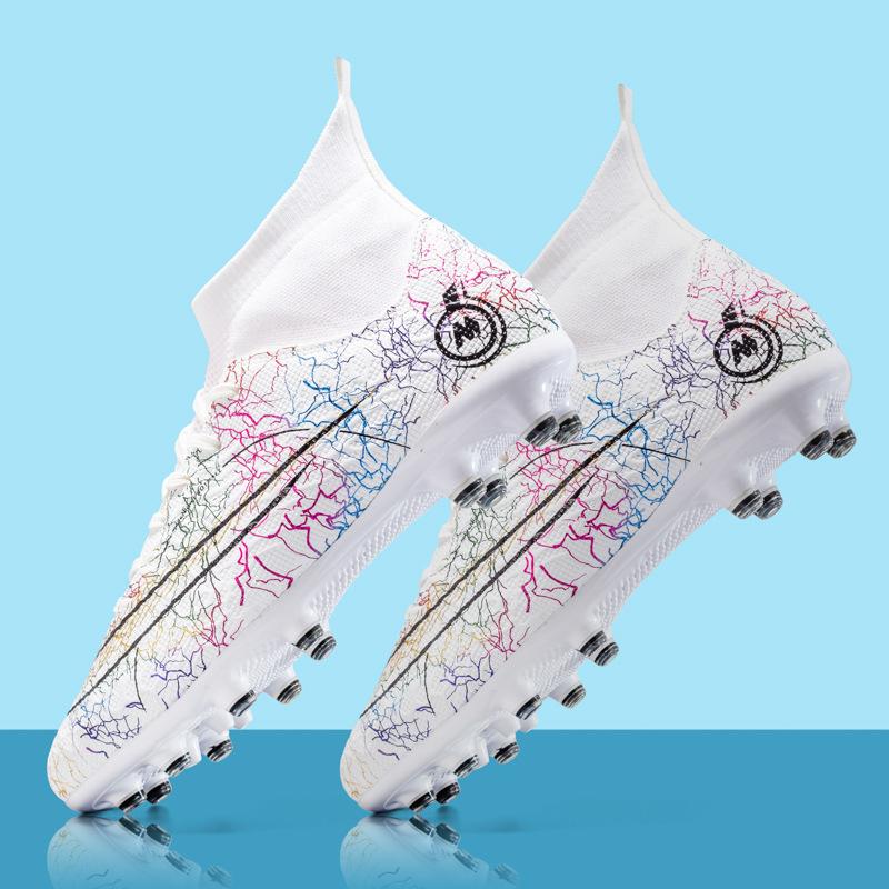 Football Shoes High-top Broken Nails Artificial Turf Men's and Women's Long Nails Broken Nails Competition Student Training Shoes