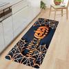 Halloween Theme Carpet Pumpkin Spider Web Floor Mat Kitchen Carpet Door Mat Washable Dirt-Resistant Carpet Outdoor Carpet