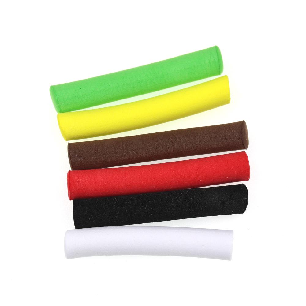 Wifreo 12PCS/2bags 8mm 5mm Carp Fishing Pop Up Foam Zig Rig Foam Sticks Hair Rig Floating Carp Fishing Bait Red Green Yellow