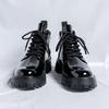 Hight Quality Original Design New Punk Style Patent Leather Boots For Men's Black Hombre Fashion Party Height Increasing Shoes