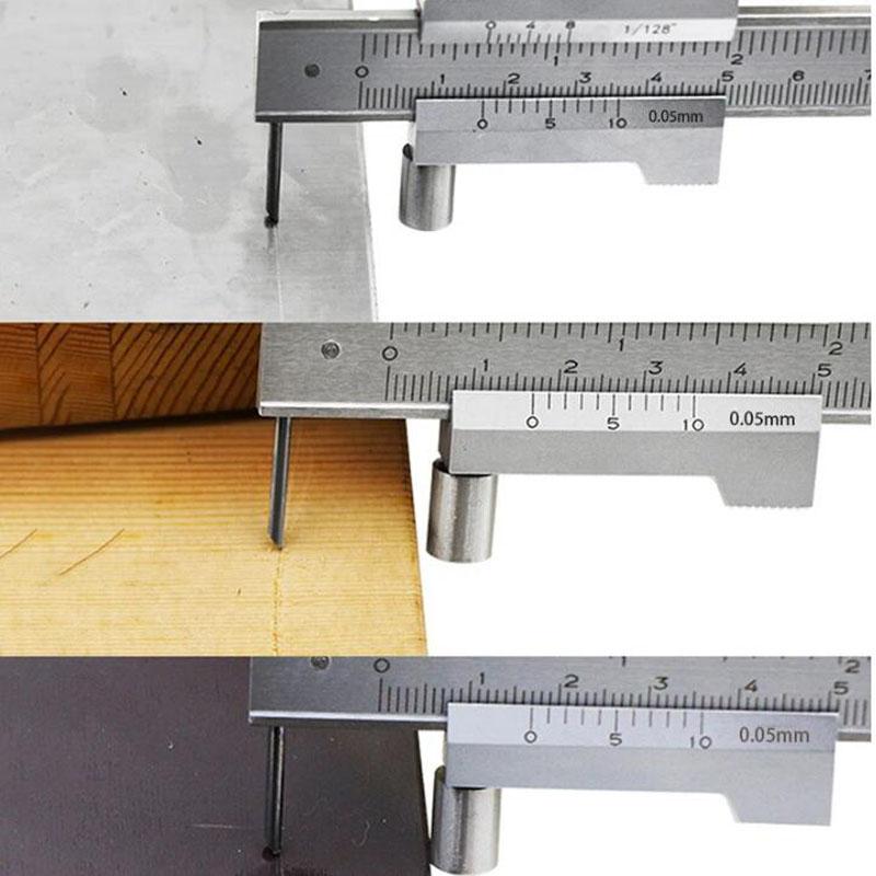 0-200mm Marking Vernier Caliper Scriber Gauging Ruler Measuring Instrument Tool