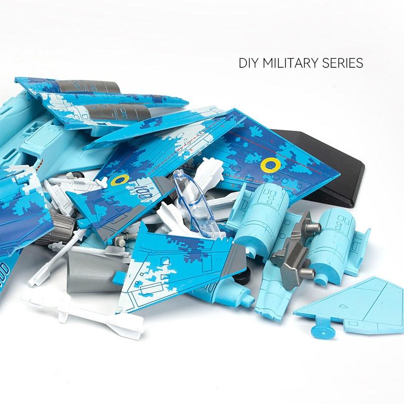 1:72 Creative Military Series Sukhoi Su-27 Flanker Fighter Building Blocks Multi-Role Heavy Jet Model Toys For Boys Xmas Gifts