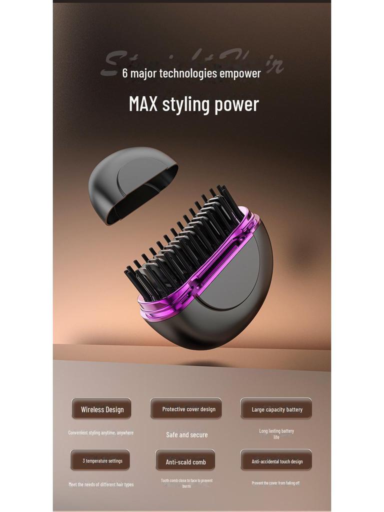 Kabelloser tragbarer Haarglätter: Mini, wiederaufladbar, sanft zum Haar, ideal für das Styling zu Hause