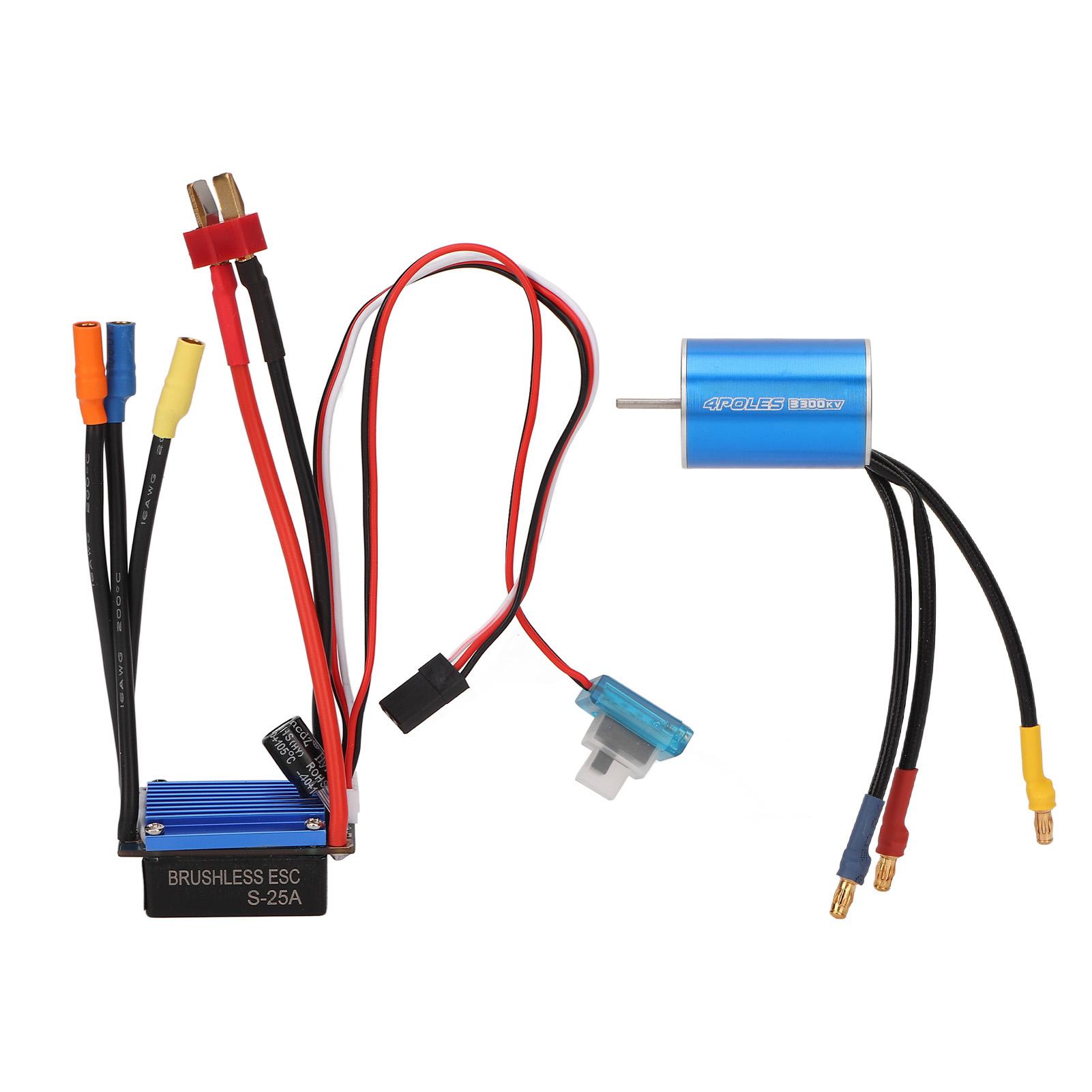 

2435 3300KV Brushless Motor 25A ESC Combo Set Professional High Torsion Brushless Motor ESC Kit for