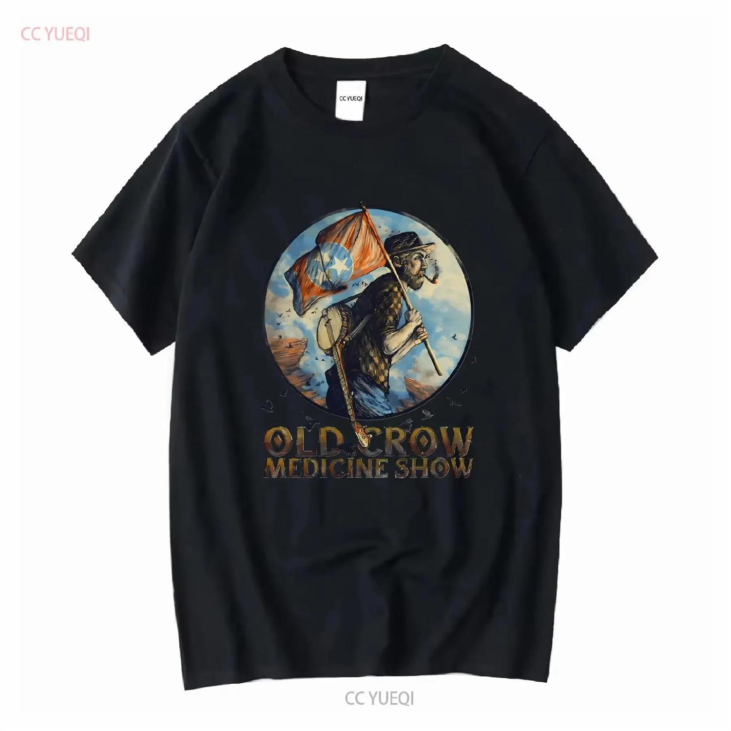Old Crow Band Medicine Show T Shirt Men s Double Sided Pattern vintage Washed Breathable homme Stylish fashion graphic XXXXXL разноцветный