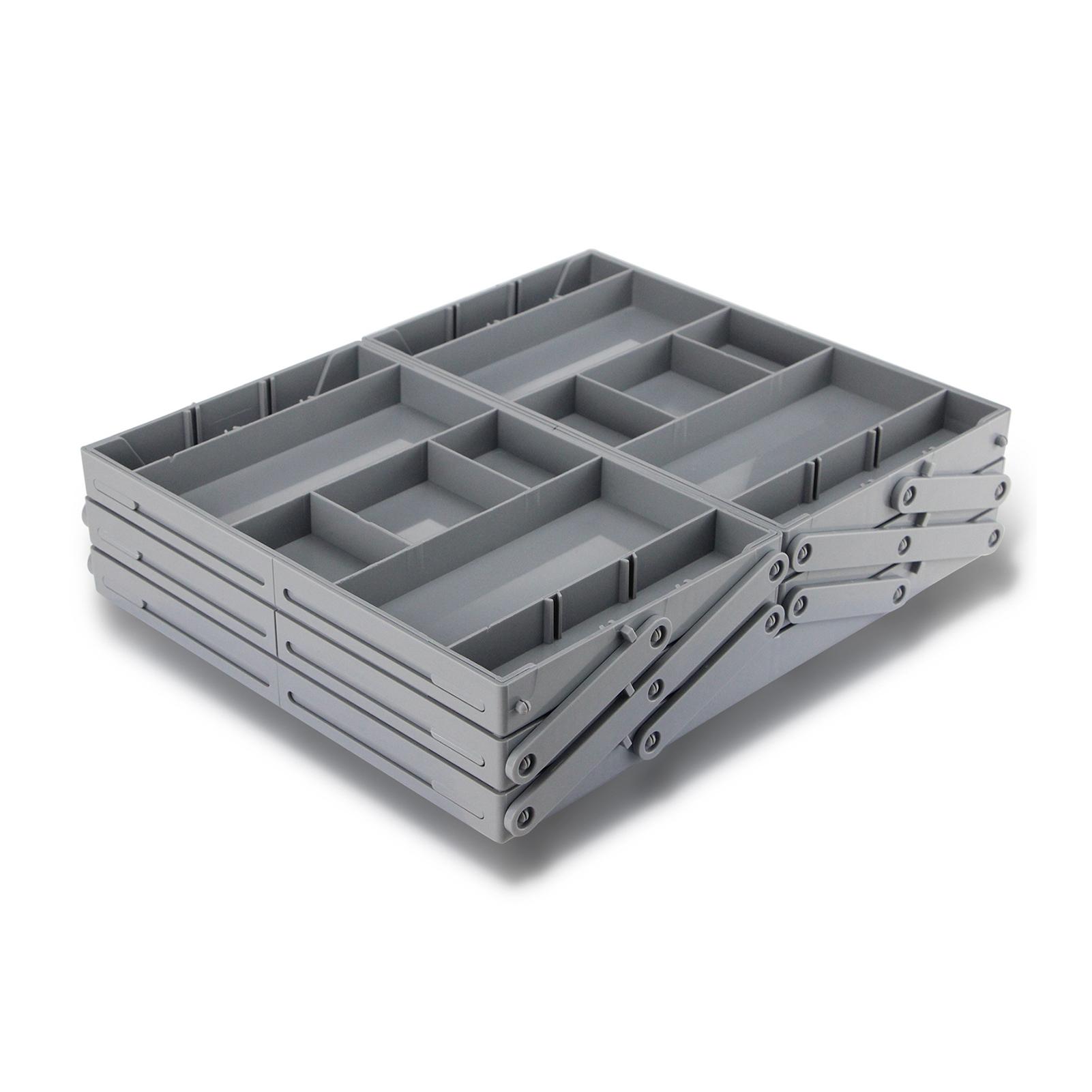 

Умный органайзер для стандартных ящиков, складные кухонные лотки для хранения большой емкости для рабочего стола