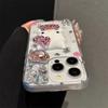 Rhinestone Love Pearl Luxury Mobile Phone Case For Iphone15Promax Cartoon Kt Cat Women'S Apple 16 Hard