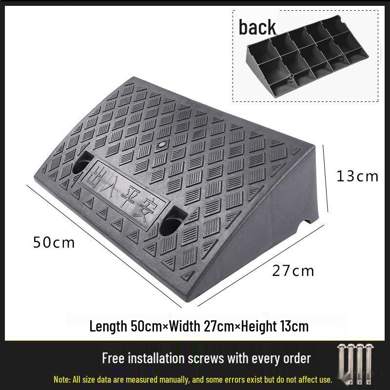 Car Ramp Sill Pad - Plastic Vehicle Curb Slope & Speed Bump