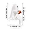 Ghost Reading Lantern Lighted Ghost Figurine Halloween Resin Figurine Tabletop Centerpiece For Bedroom Study Bookshelf Kid's
