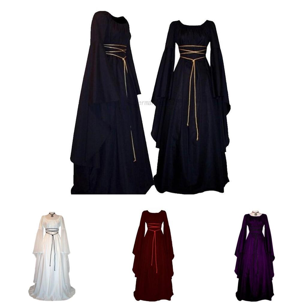 Artistic Gothic Costume Gown With High Waist And Full-length Elegance