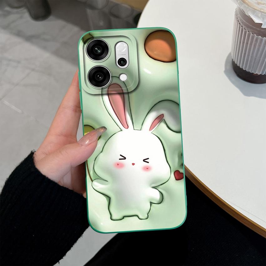 For Oppo Reno14 Pro 14F A5 A5X K13 Phone Cases Table Cartoon Cat Pattern Phone Case Camera Protection Shockproof Silicone Covers For Oppo Bumper Shell