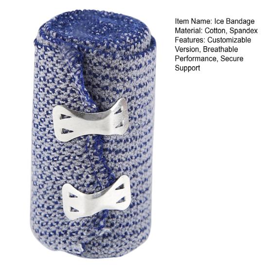 Ice Bandage Roll Sport Pressurized Self-Cut Length Breathable Microporous Design Sport Cold Compression Bandage
