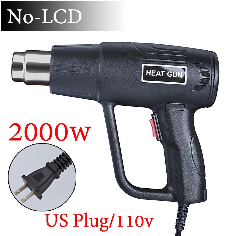 Industrial Heat Gun 1000/2000W Electric Hot Air Gun Air Dryer for Soldering Thermal Blower Car Film Shrink Wrapping Tools