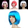 Colorful Short Straight Cosplay Wigs With Vibrant Bangs For Party Style Enthusiasts