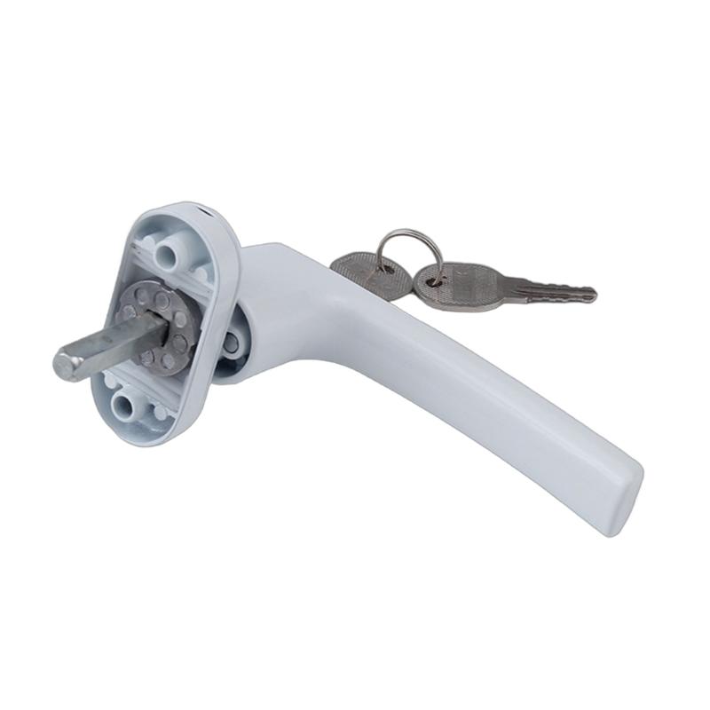 Upgraded Lockable Window Handle Aluminium Window Handle Balcony Door Handle Child Lock with Key & Screws Window Lock
