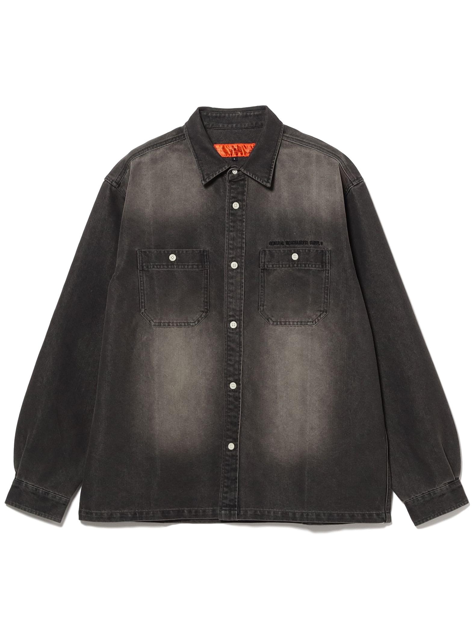 

Beams Heart Men s GMS Fade Denim Coverall Shirt, Black, Size S