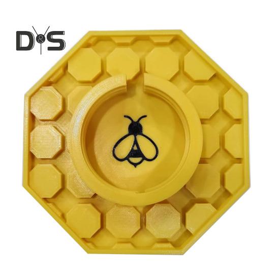 Bievanningsfat Hage Biefôringsskål for Mason-glass 3D-printet Biedrikkestasjon Birøktverktøy for Bikube Bigårdstilbehør