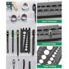 Nut Bolt Screw Gauge Multi Functional Inch Metric Quick Identification Nut Bolt Thread Checker for Workshop Garage Bolt Sizer
