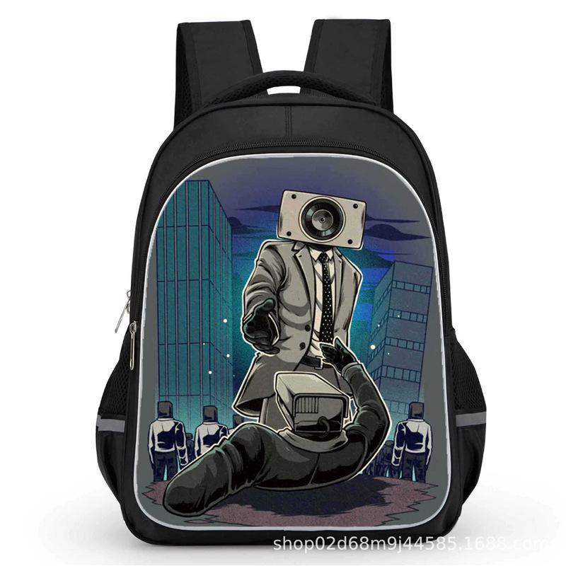 Toilet Man School Bag Titan Clock Man Titan Monitor Man Titan Audio Man Large Capacity Student School Bag