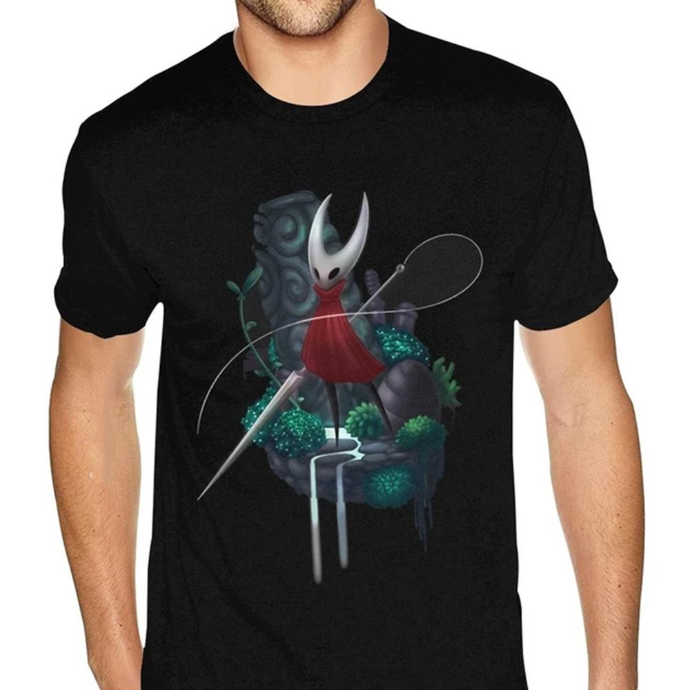 Hollow Knight Funny Game Classic Graphic TShirt Men Anime Graphic Tshirt HipHop Print Tee Breathable and Comfortable