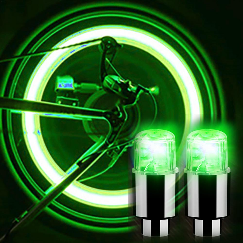 LED-Leuchten für Autorad 2 Stück Reifenventile Rad Bunte Lichter Reifenventilkappen Lampe für Fahrzeuge Auto SUV Fahrrad Motorrad