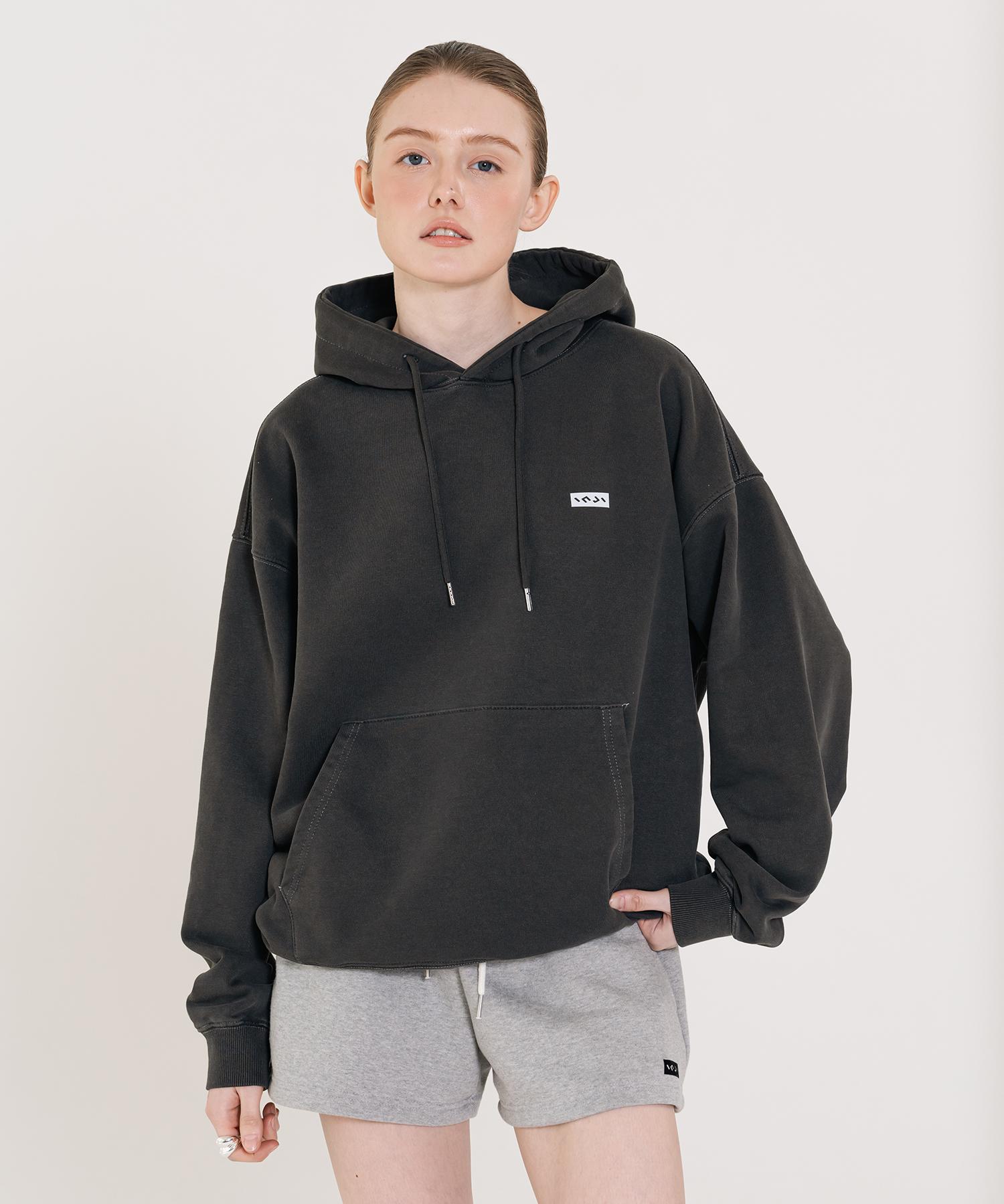 Ingi Active Small Logo Pigment Hoodie Black S