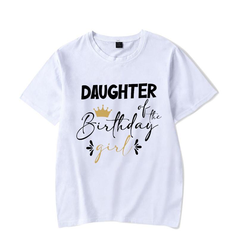 Personalized Family Birthday Group Outfits Party T-shirts Birthday Girl Matching Children Clothing T-shirts Set Family Tee Tops