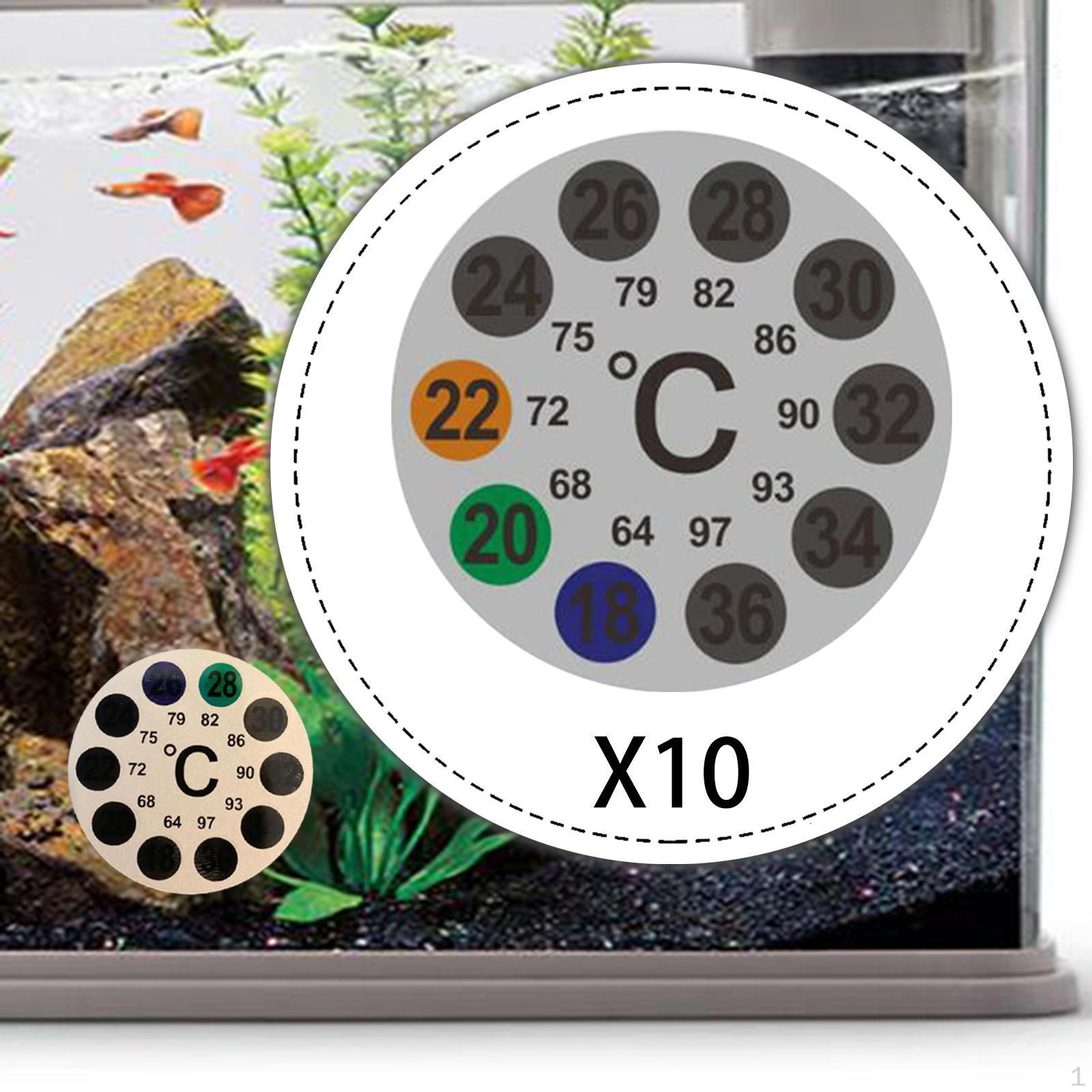 

10x Наклейки-термометры для аквариума с легко читаемым 18-C