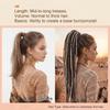 Beaded Accents Braided Ponytail Extension Hand Woven Boho Braid Dreadlock Hairpiece  Daily Styling