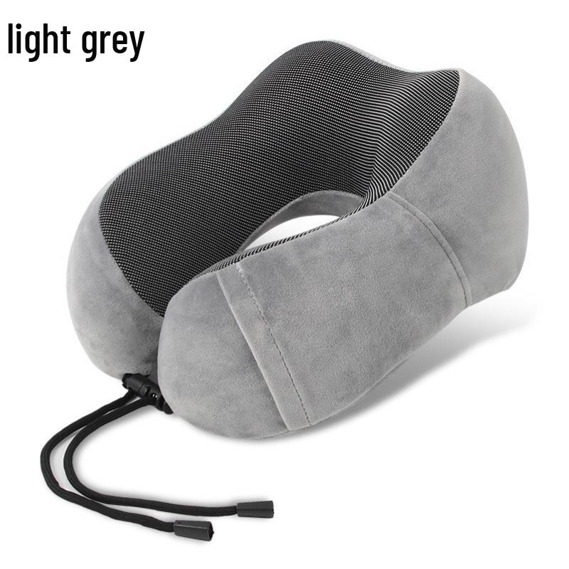 Reise U-förmiges Nackenkissen mit Kapuze aus Memory-Schaum zum Schlafen