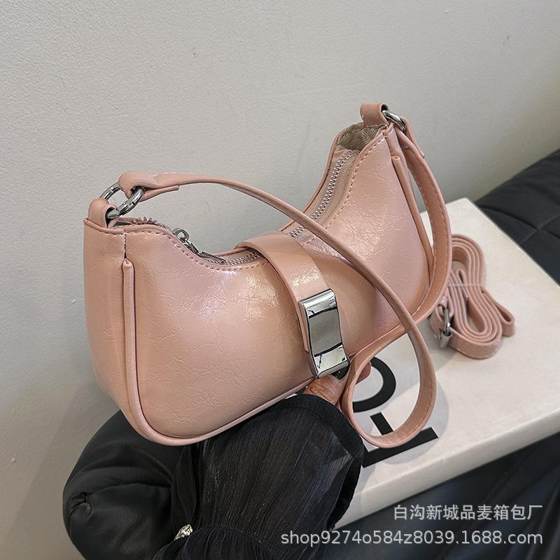 French Niche Fashion Temperament Small Bag Women's 2025 New Fashion Shoulder Bag Explosive Crossbody Underarm Bag