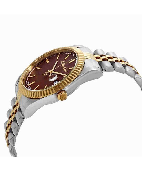 Mathey-Tissot Rolly III Zweifarbige Edelstahl Braunes Zifferblatt Quarz H810BM Herrenuhr