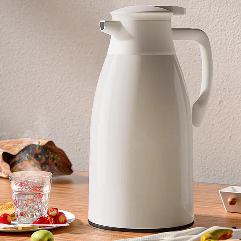 Large Capacity Glass-Lined Thermos: Insulated Hot Water Bottle for Home & Office