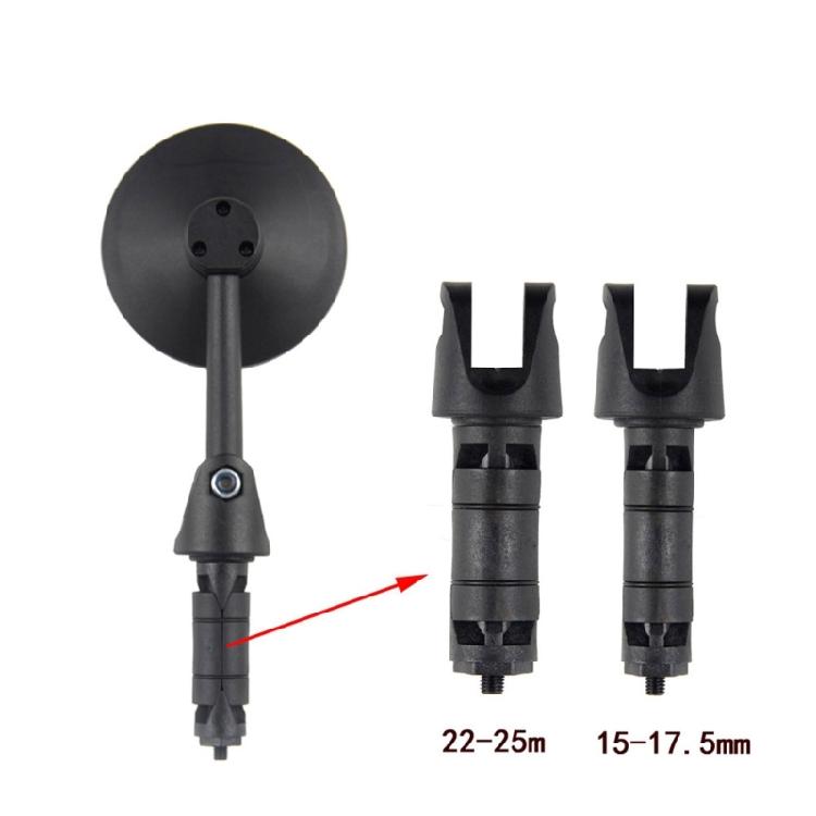 360 Degree Rotation Bike Handlebars Mirror With Gibbous Lens Wide Compatibility For Road Mountain Electric Bicycles