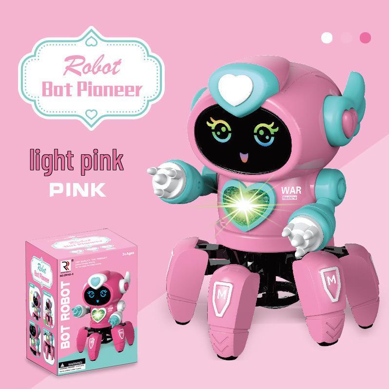 Electric Luminous Six-Claw Singing and Dancing Robot Fish Toy for Kids