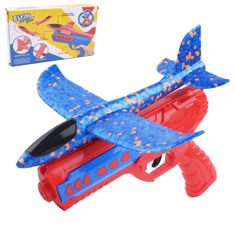 TikTok Trendy Children's Foam Airplane Launcher Toy - Hand-Throw Glider for Boys & Girls Outdoor Play