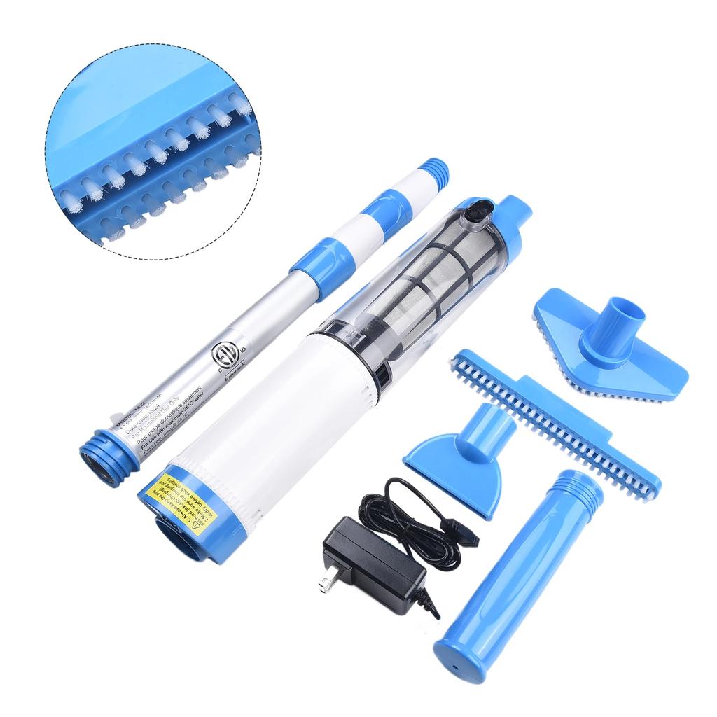 3 In1 Cordless Rechargeable Pool Cleaning Vacuum Cleaner For Swimming Pool Spas Hot Tubs Sand Debris Cleaning Brush Accessories