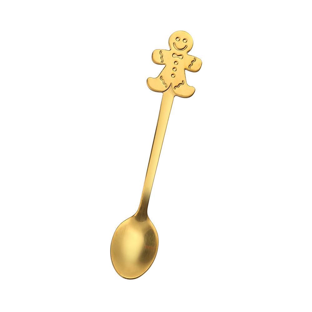 Stainless Steel Cartoon Snowman Coffee & Dessert Stirring Spoon
